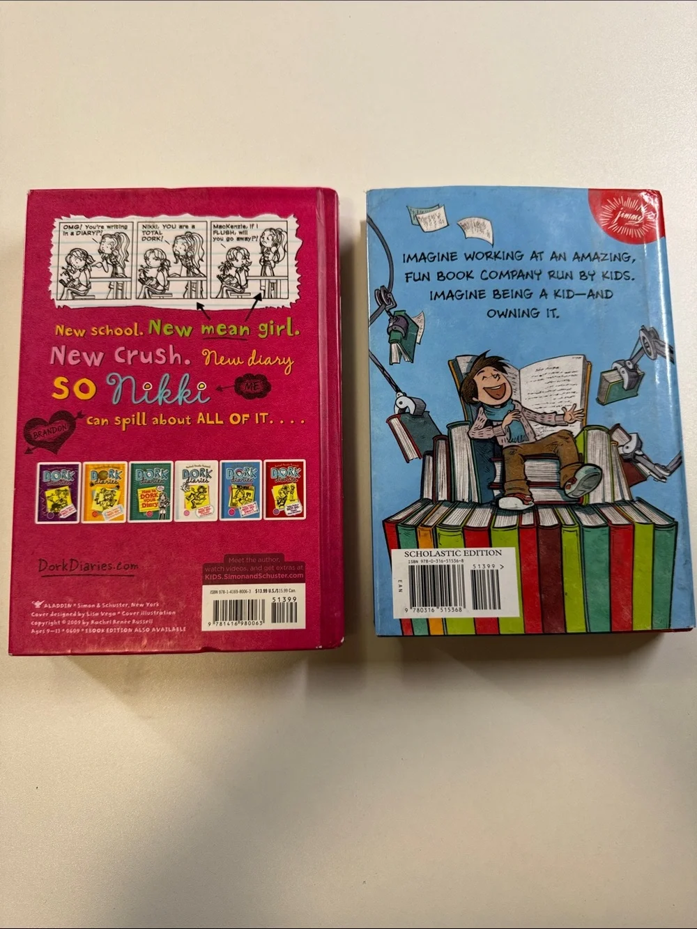 Dork Diaries (Pink) + Laugh Out Loud by James Patterson (Blue) - Set of 2